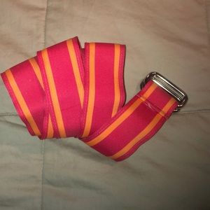 Hot pink/orange ribbon belt